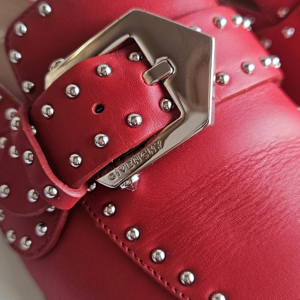 Givenchy Red Studded Mules - Picture 8 of 9